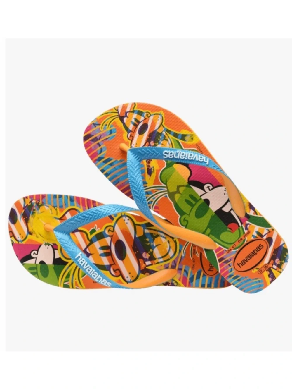 Havaianas men’s Disney goofy slides/flip flops multicolor size 11/12 NWT